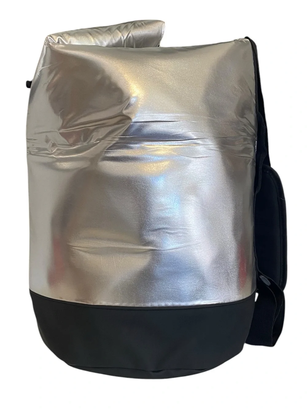 Paco Rabanne Invictus Silver Dry Bag Roll Top Crossbody Backpack New